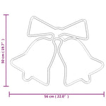 Juleklokkefigur Med 72 Lysdioder 50X56 Cm