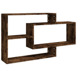 Vegghylle Røkt Eik 104X20X58,5 Cm Konstruert Tre