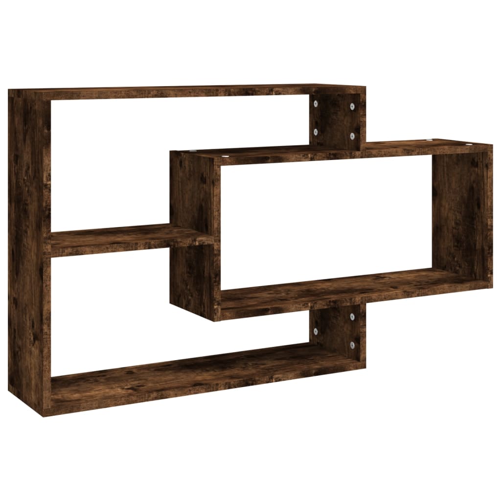 Vegghylle Røkt Eik 104X20X58,5 Cm Konstruert Tre