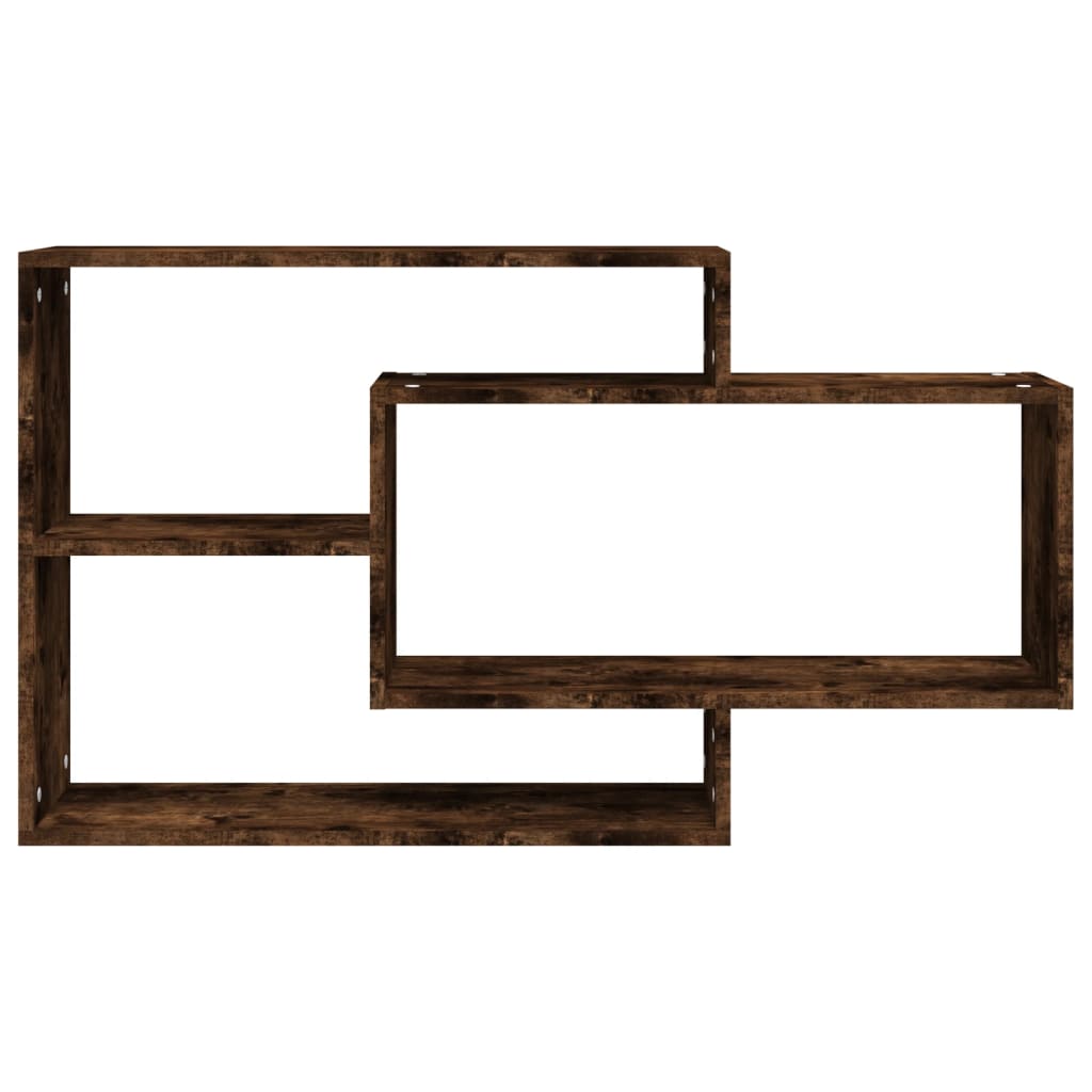 Vegghylle Røkt Eik 104X20X58,5 Cm Konstruert Tre