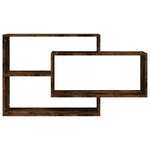 Vegghylle Røkt Eik 104X20X58,5 Cm Konstruert Tre