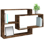 Vegghylle Røkt Eik 104X20X58,5 Cm Konstruert Tre