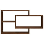 Vegghylle Brun Eik 104X20X58,5 Cm Konstruert Tre