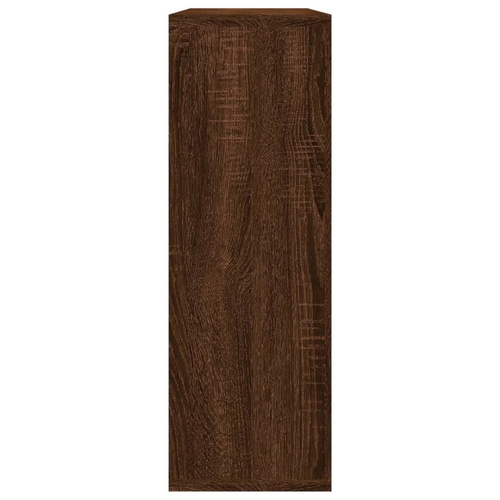 Vegghylle Brun Eik 104X20X58,5 Cm Konstruert Tre