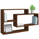 Vegghylle Brun Eik 104X20X58,5 Cm Konstruert Tre