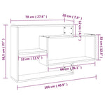 Vegghylle Brun Eik 104X20X58,5 Cm Konstruert Tre