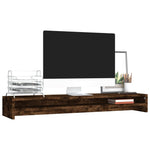 Skjermstativ Røkt Eik 100X24X13 Cm Konstruert Tre