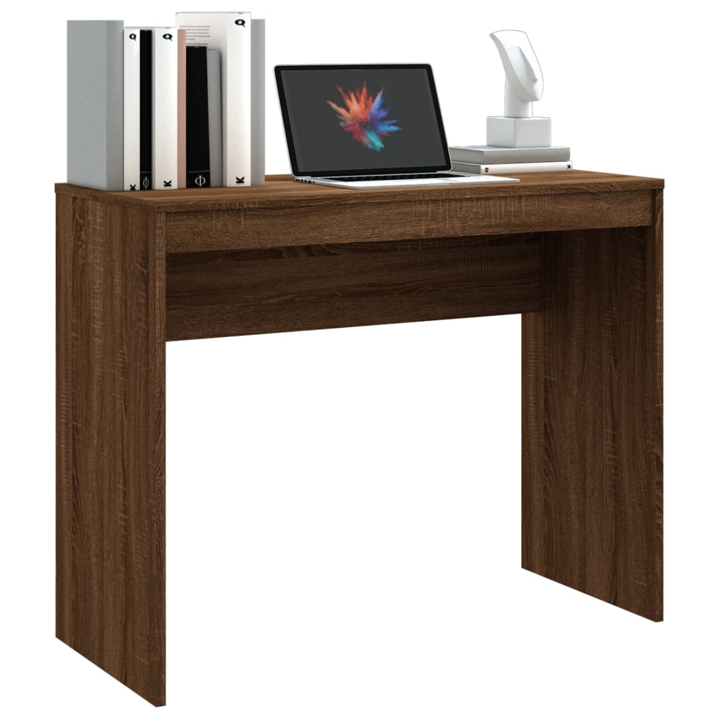 Skrivebord Brun Eik 90X40X72 Cm Konstruert Tre