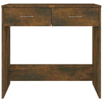 Skrivebord Røkt Eik 80X40X75 Cm Konstruert Tre