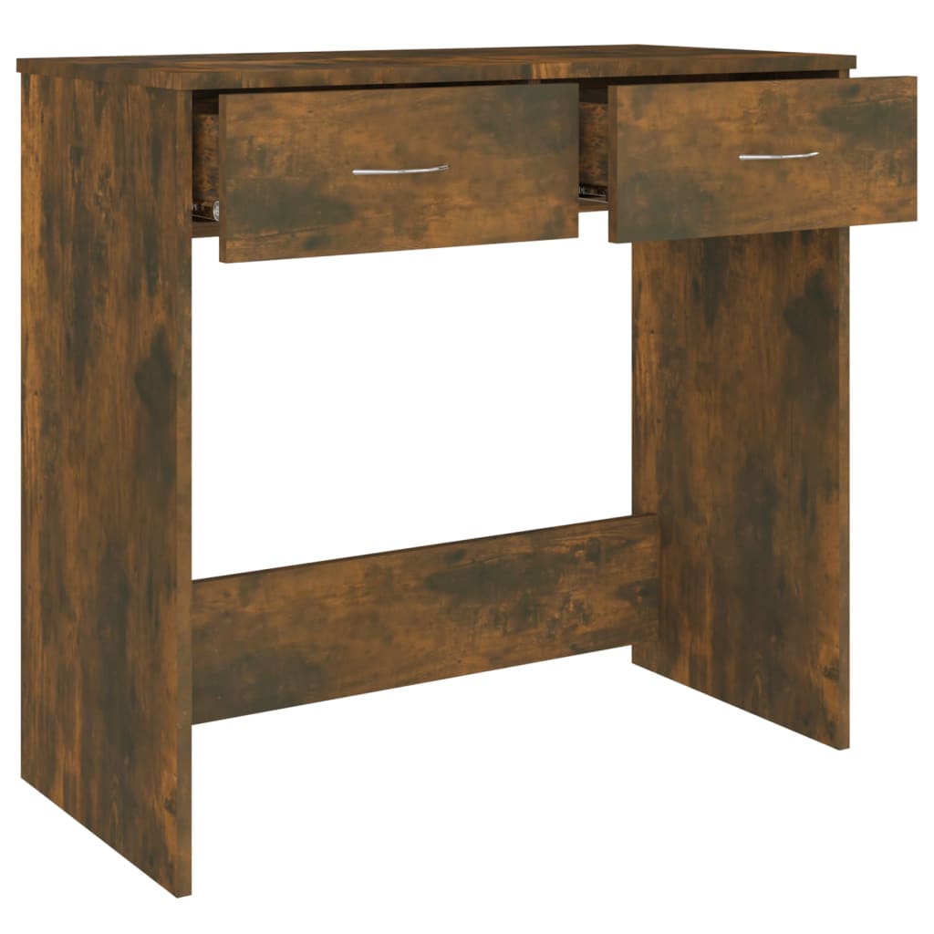 Skrivebord Røkt Eik 80X40X75 Cm Konstruert Tre