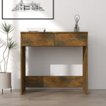 Skrivebord Røkt Eik 80X40X75 Cm Konstruert Tre