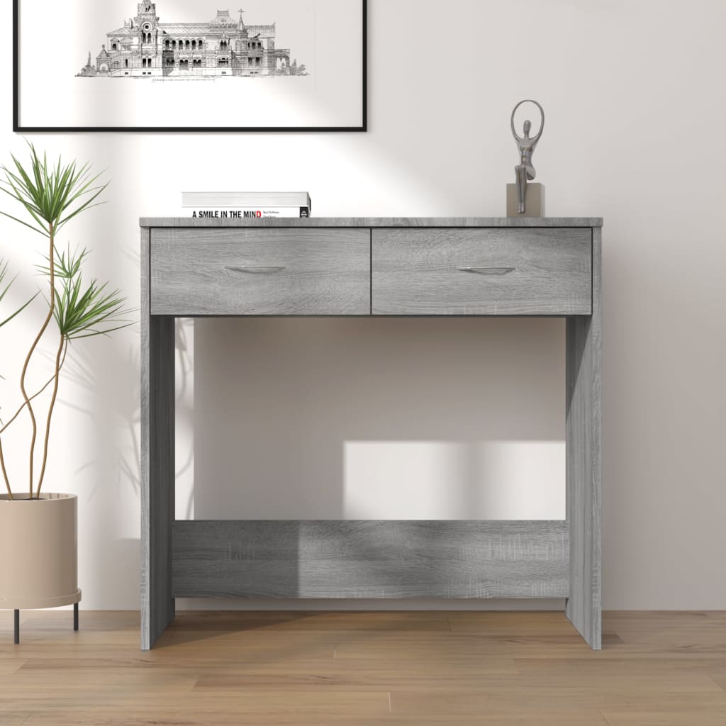 Skrivebord Grå Sonoma 80X40X75 Cm Konstruert Tre