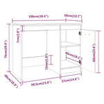 Skrivebord Brun Eik 100X50X76 Cm Konstruert Tre