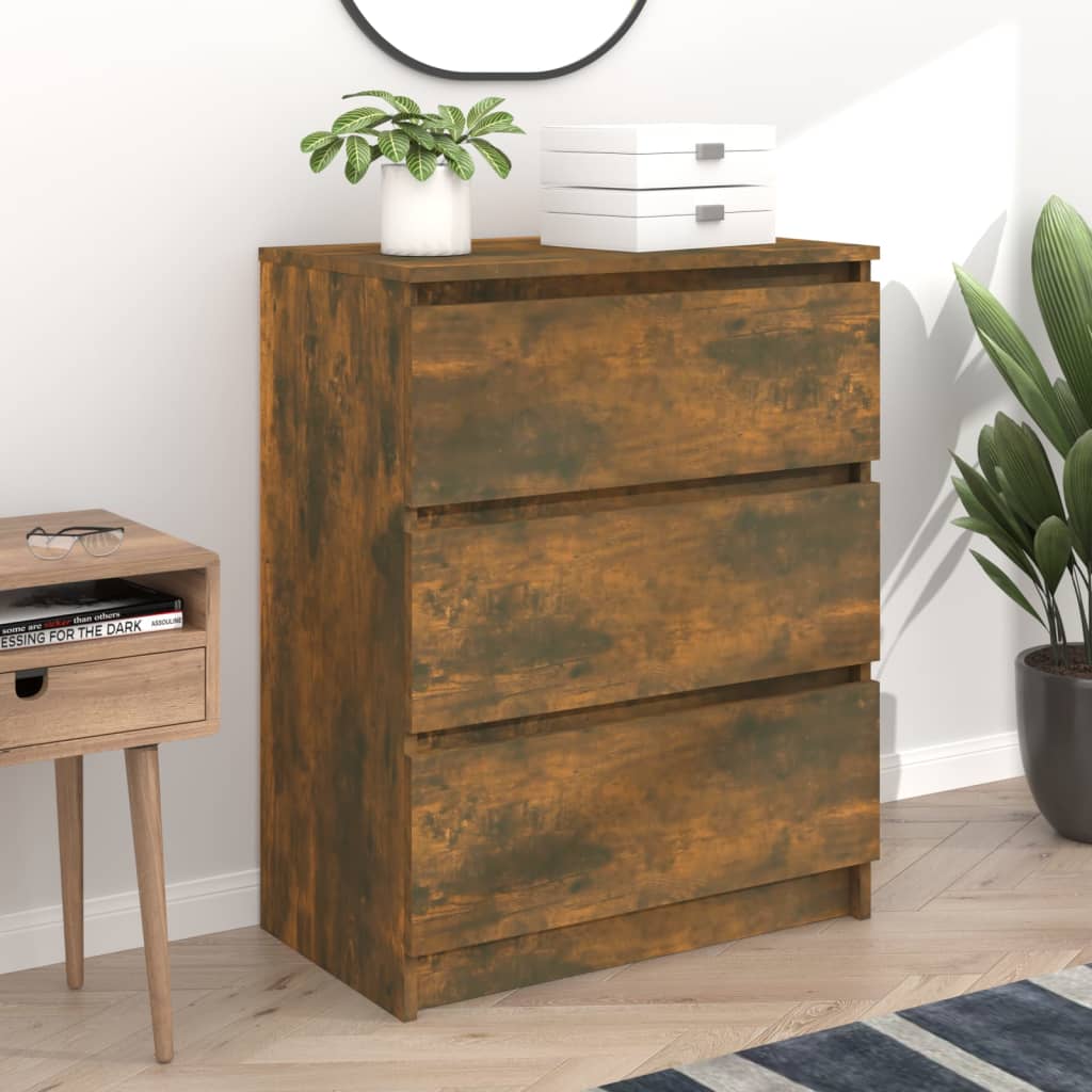 Skjenk Røkt Eik 60X35X76 Cm Konstruert Tre