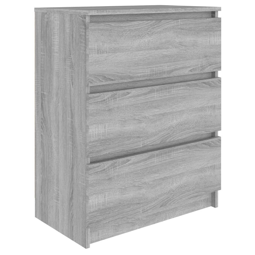 Skjenk Grå Sonoma 60X35X76 Cm Konstruert Tre