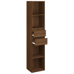 Bokhylle Brun Eik 36X30X171 Cm Konstruert Tre