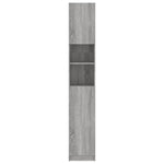 Baderomsskap Grå Sonoma Eik 32X25,5X190 Cm Konstruert Tre
