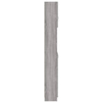 Baderomsskap Grå Sonoma Eik 32X25,5X190 Cm Konstruert Tre