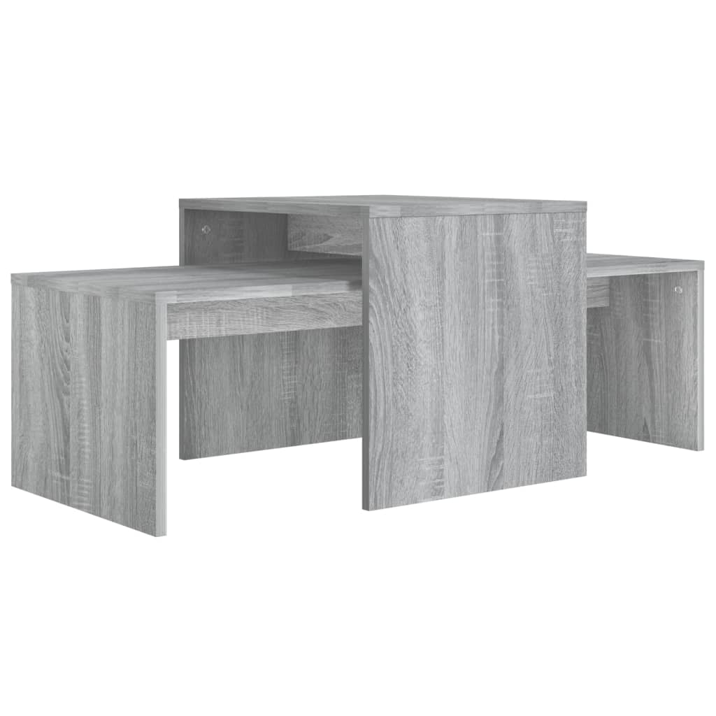 Salongbordsett Grå Sonoma 100X48X40 Cm Konstruert Tre