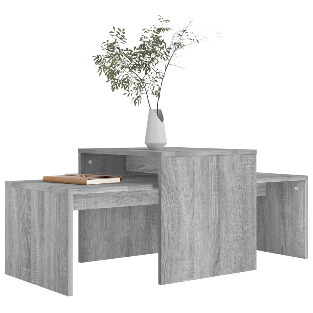 Salongbordsett Grå Sonoma 100X48X40 Cm Konstruert Tre