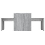 Salongbordsett Grå Sonoma 100X48X40 Cm Konstruert Tre