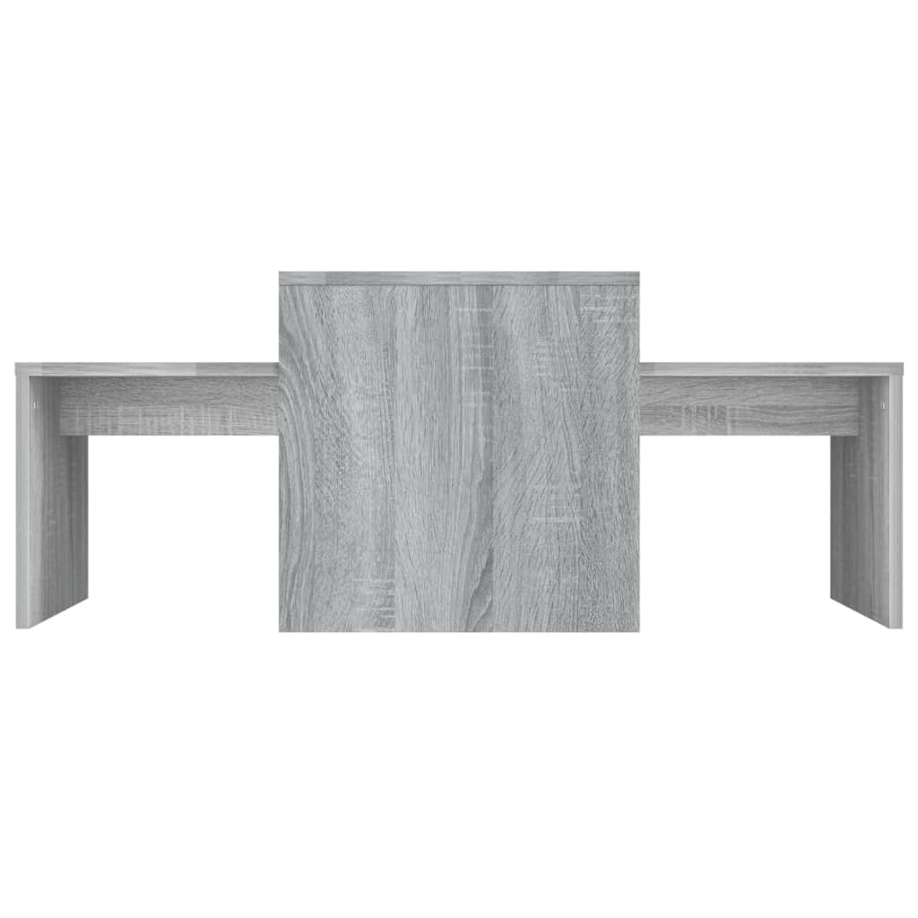 Salongbordsett Grå Sonoma 100X48X40 Cm Konstruert Tre