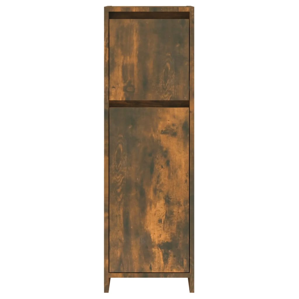 Baderomsskap Røkt Eik 30X30X95 Cm Konstruert Tre