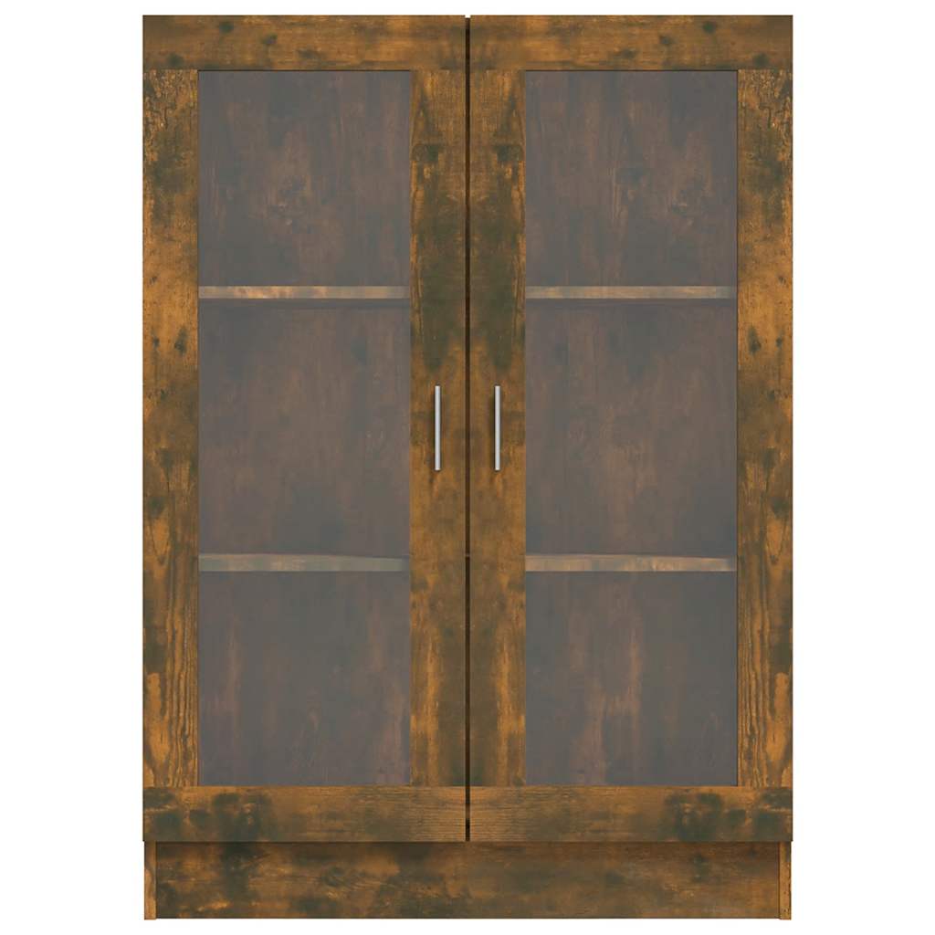 Vitrineskap Røkt Eik 82,5X30,5X115 Cm Konstruert Tre