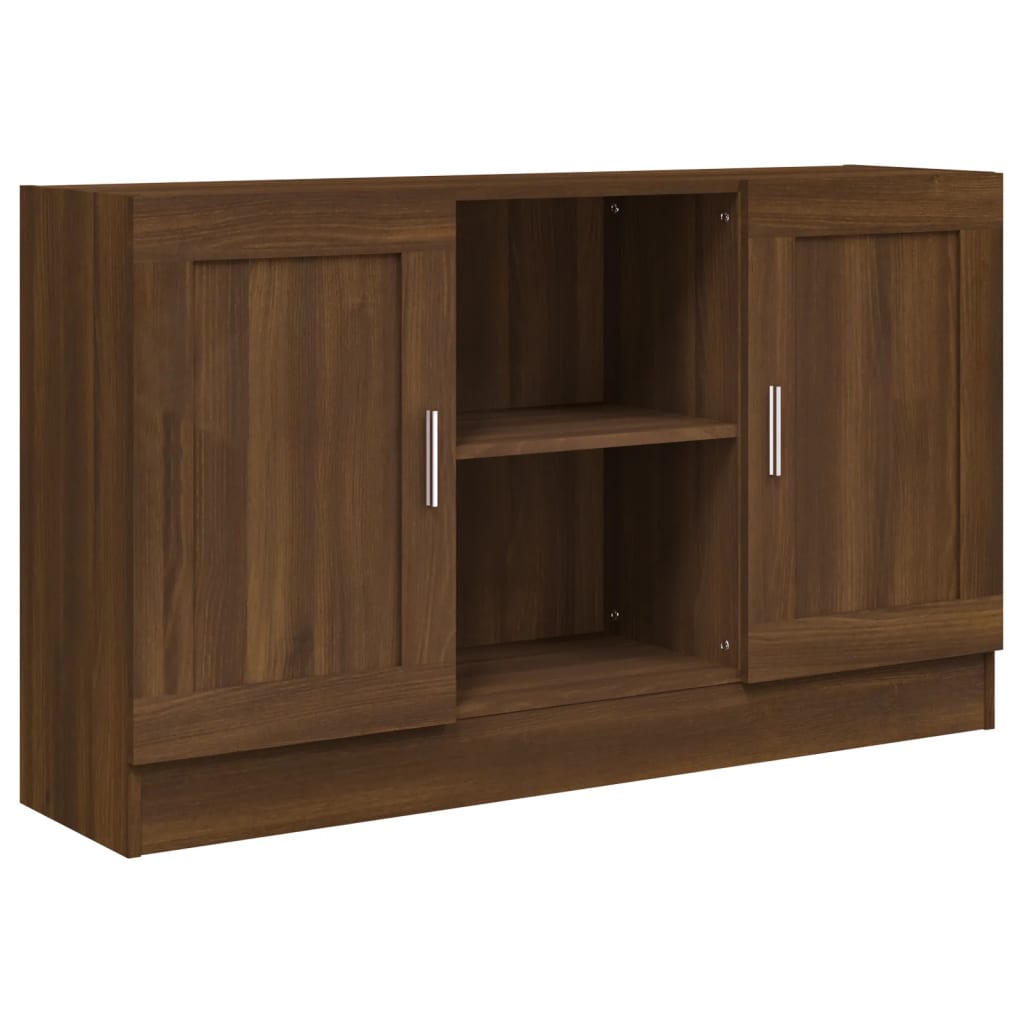 Skjenk Brun Eik 120X30,5X70 Cm Konstruert Tre