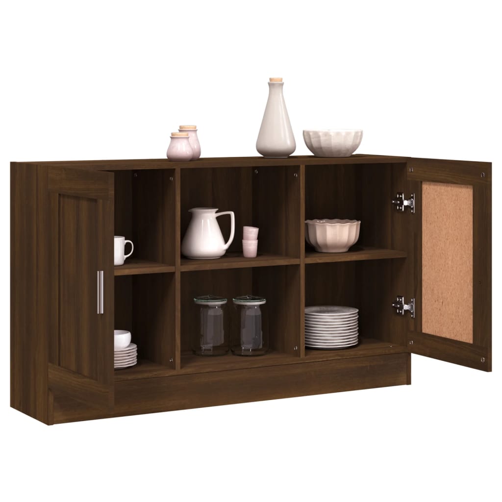 Skjenk Brun Eik 120X30,5X70 Cm Konstruert Tre