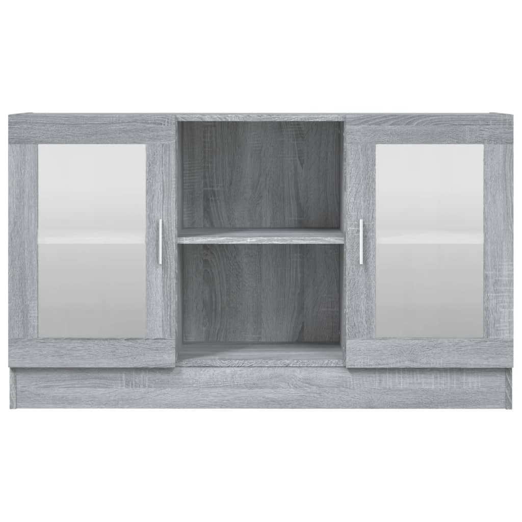 Vitrineskap Grå Sonoma 120X30,5X70 Cm Konstruert Tre