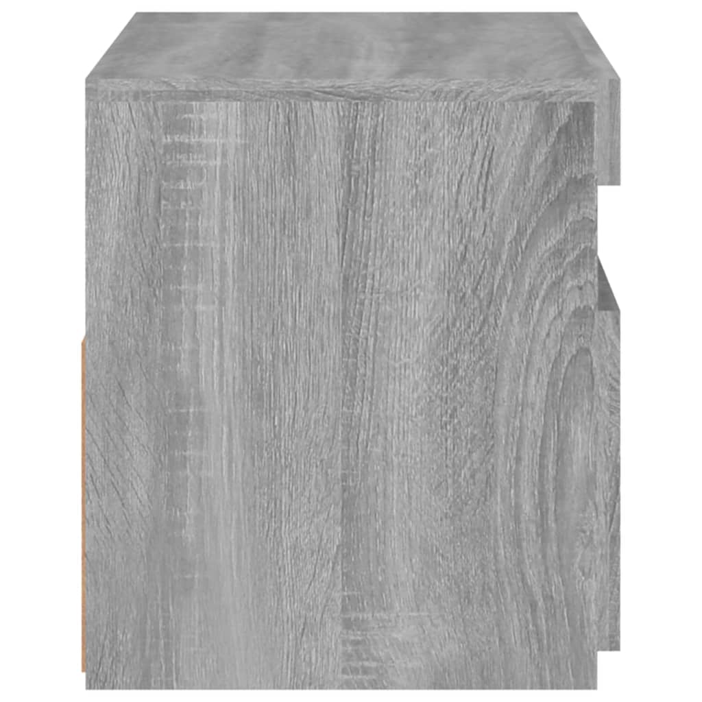 Tv-Benk Med Led-Lys Grå Sonoma 60X35X40 Cm