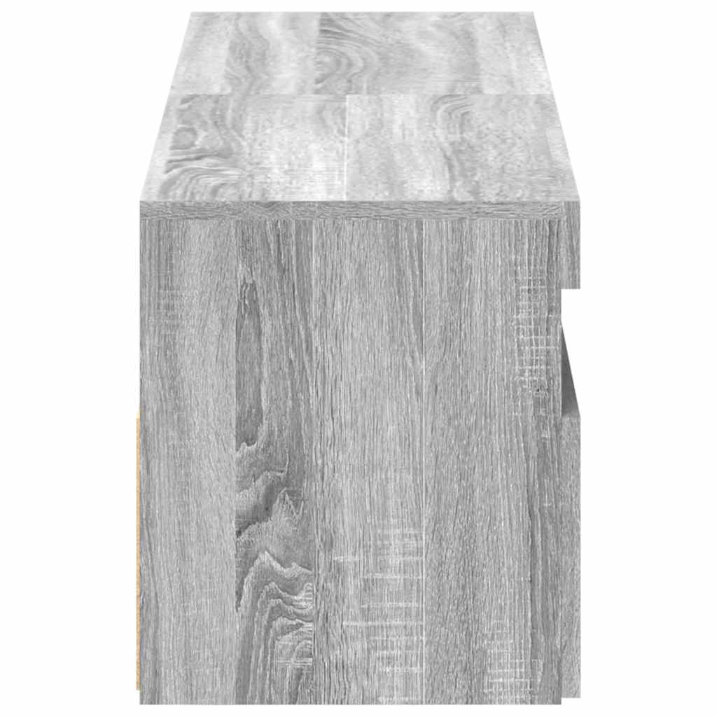 Tv-Benker 2 Stk Med Led-Lys Grå Sonoma 60X35X40 Cm