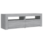 Tv-Benk Med Led-Lys Grå Sonoma 120X35X40 Cm