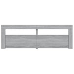 Tv-Benk Med Led-Lys Grå Sonoma 120X35X40 Cm