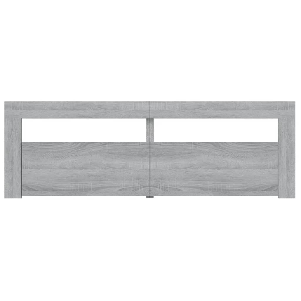Tv-Benk Med Led-Lys Grå Sonoma 120X35X40 Cm