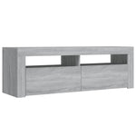 Tv-Benk Med Led-Lys Grå Sonoma 120X35X40 Cm