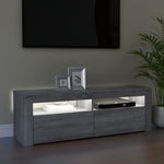 Tv-Benk Med Led-Lys Grå Sonoma 120X35X40 Cm