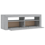 Tv-Benk Med Led-Lys Grå Sonoma 120X35X40 Cm