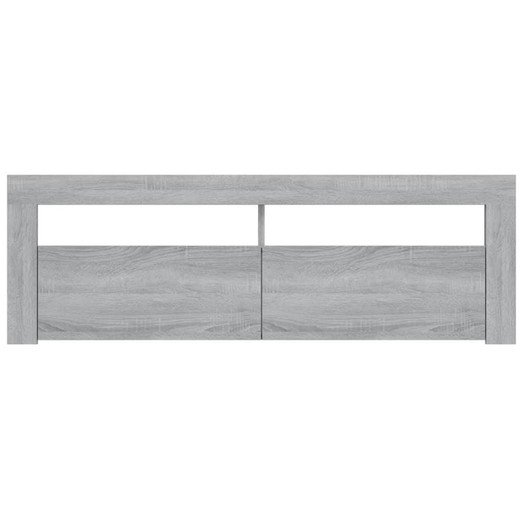 Tv-Benk Med Led-Lys Grå Sonoma 120X35X40 Cm