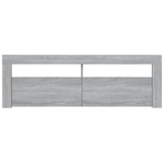 Tv-Benk Med Led-Lys Grå Sonoma 120X35X40 Cm