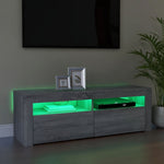 Tv-Benk Med Led-Lys Grå Sonoma 120X35X40 Cm