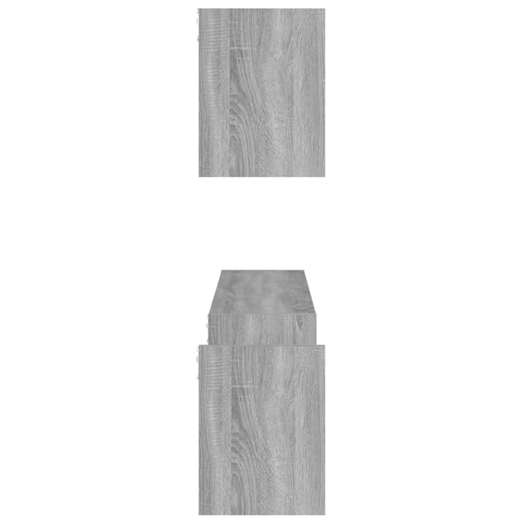Vegghyller 2 Stk Grå Sonoma 100X15X20 Cm Konstruert Tre