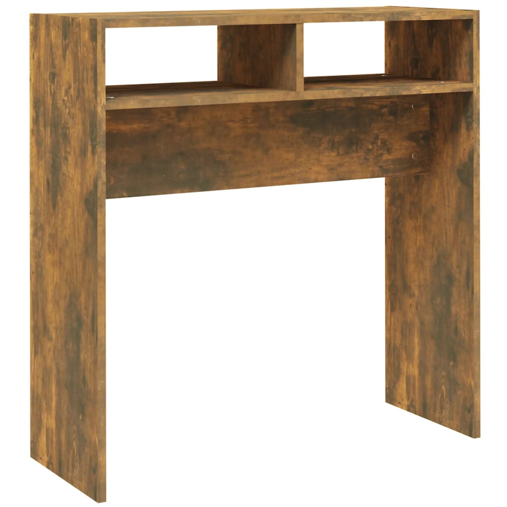 Konsollbord Røkt Eik 78X30X80 Cm Konstruert Tre