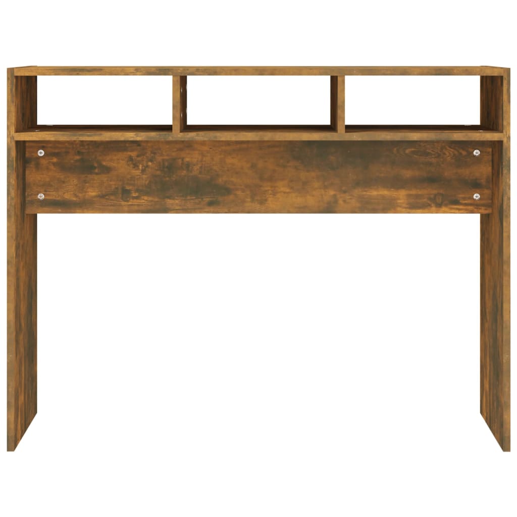 Konsollbord Røkt Eik 105X30X80 Cm Konstruert Tre