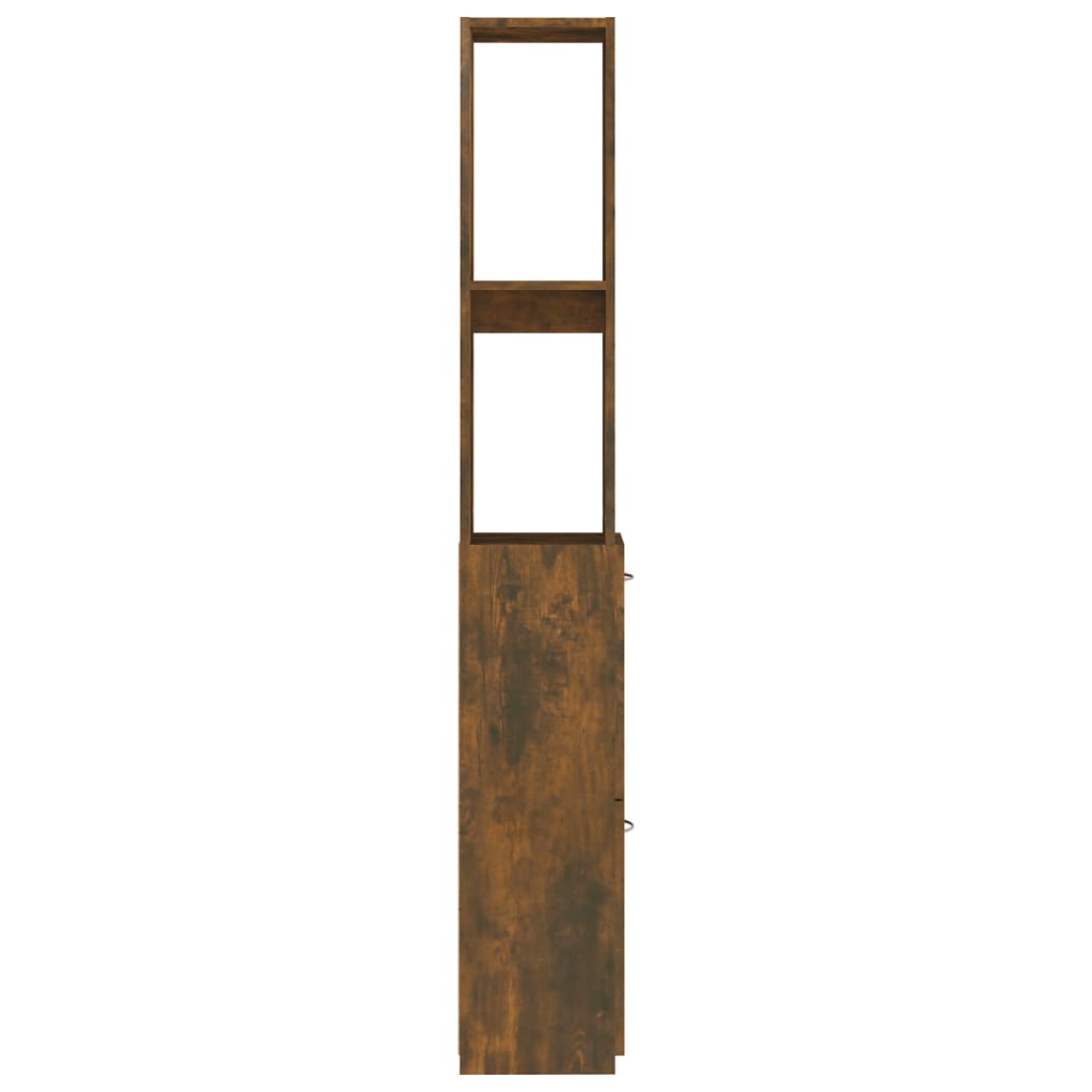 Baderomsskap Røkt Eik 25X26,5X170 Cm Konstruert Tre