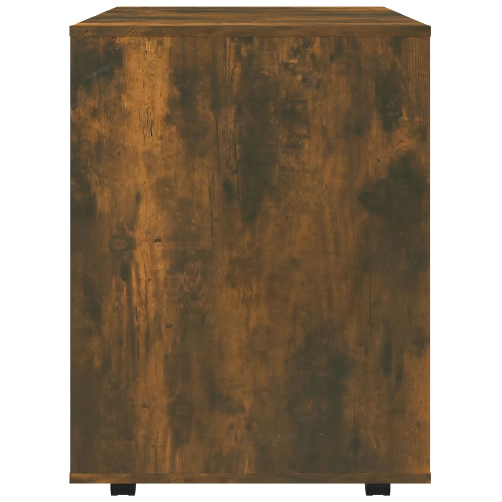 Rulleskap Røkt Eik 60X53X72 Cm Konstruert Tre