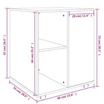 Rulleskap Røkt Eik 60X53X72 Cm Konstruert Tre