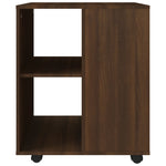 Rulleskap Brun Eik 60X53X72 Cm Konstruert Tre