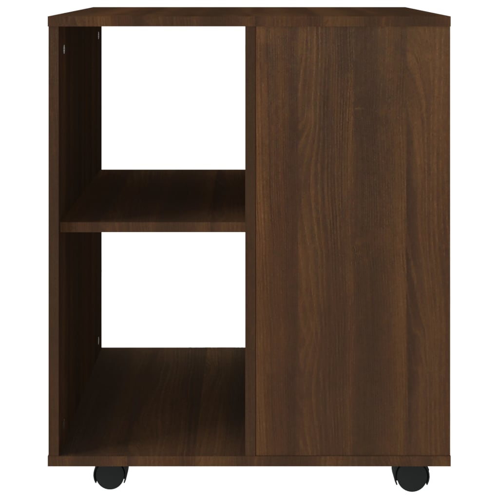 Rulleskap Brun Eik 60X53X72 Cm Konstruert Tre